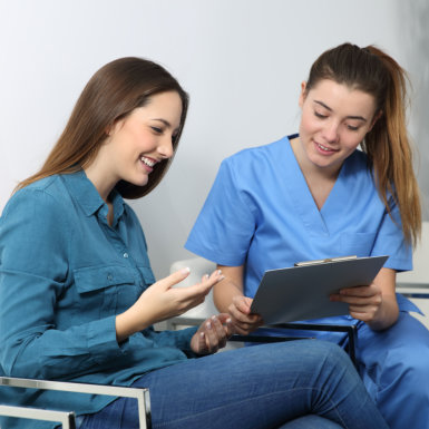 a healthcare doctor giving medicine advice